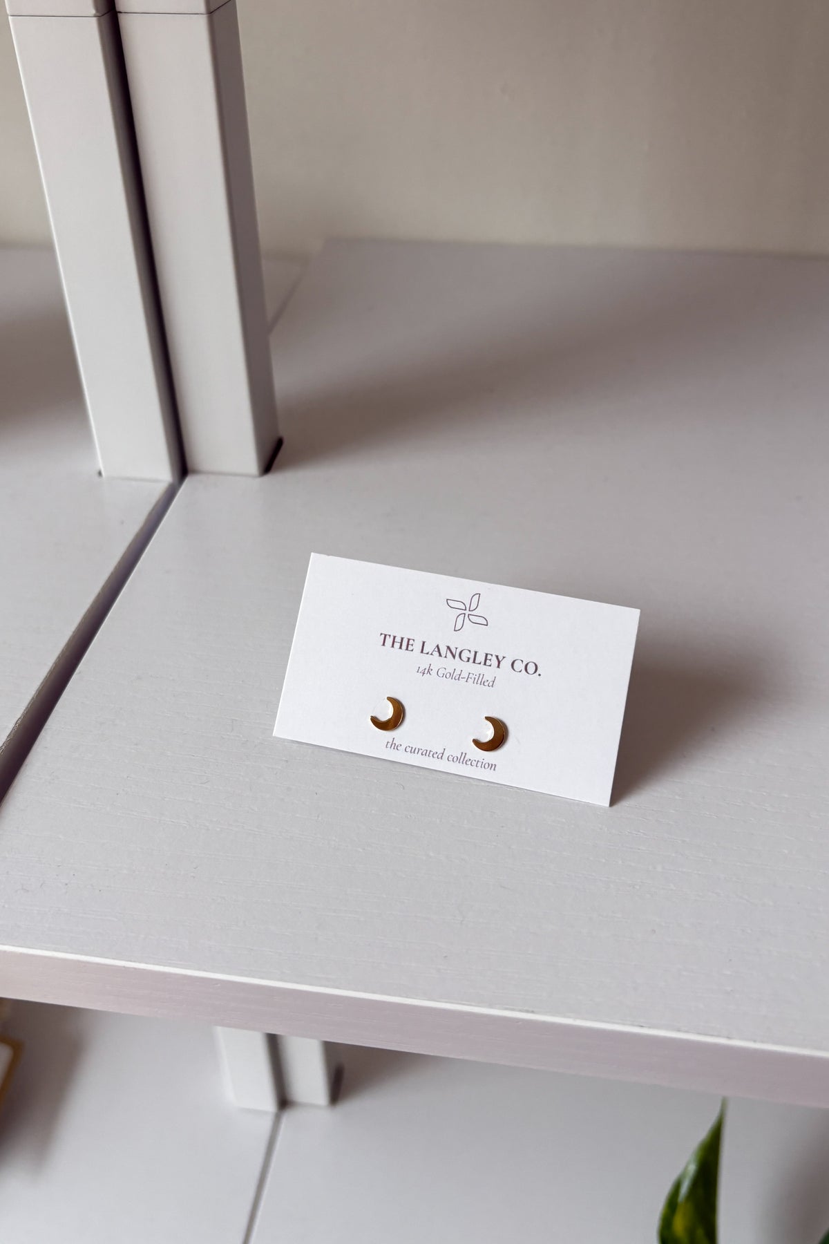 Crescent Moon Studs