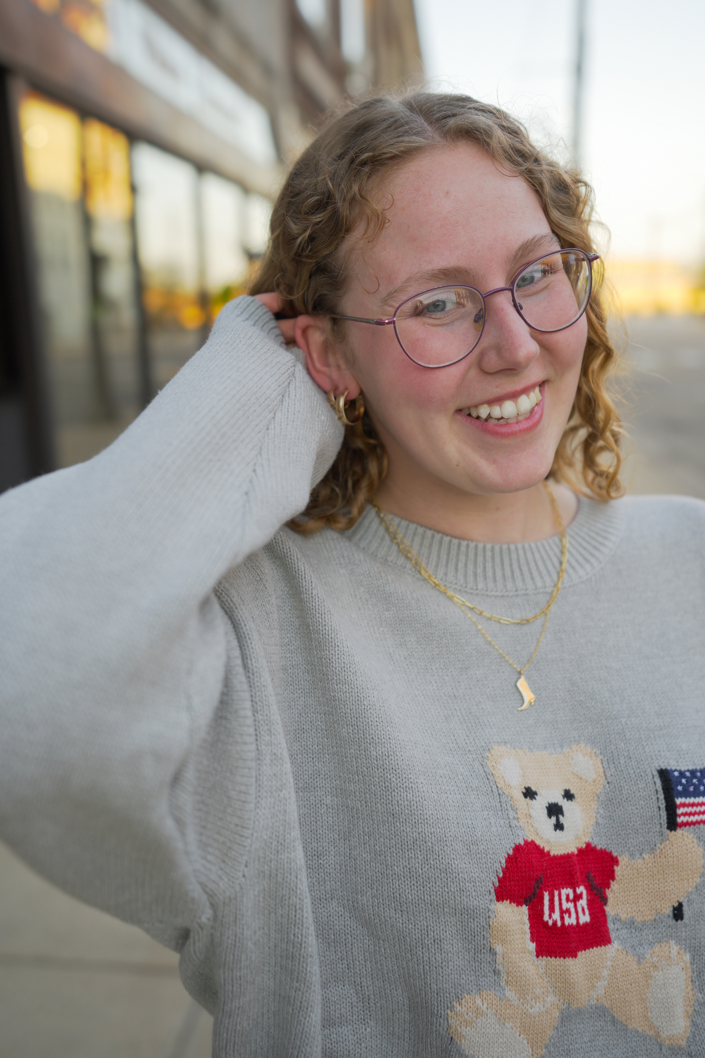 Teddy Bear Knit Sweater