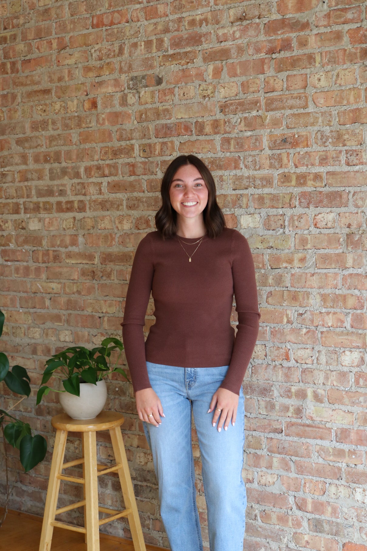 Carmen Top: Rust Brown