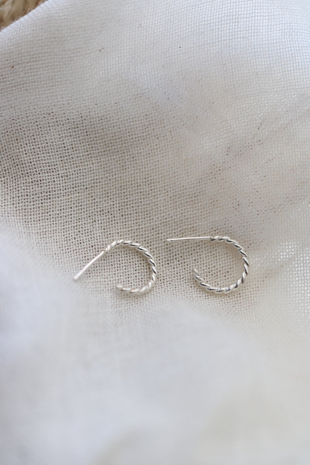 12mm Twisted Hoop Earrings