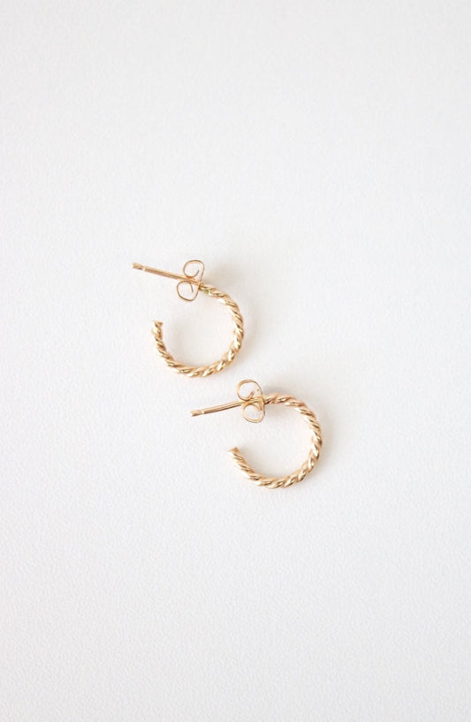 12mm Twisted Hoop Earrings