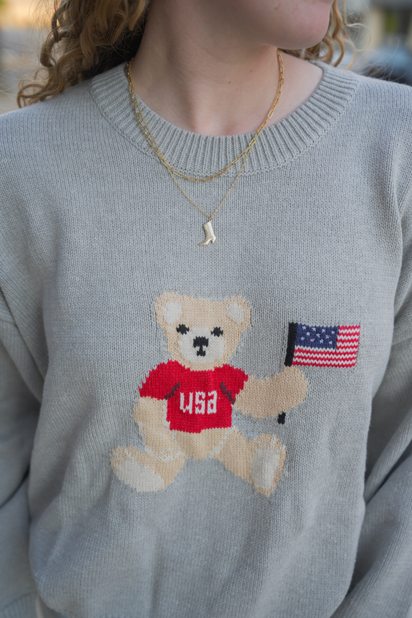 Teddy Bear Knit Sweater