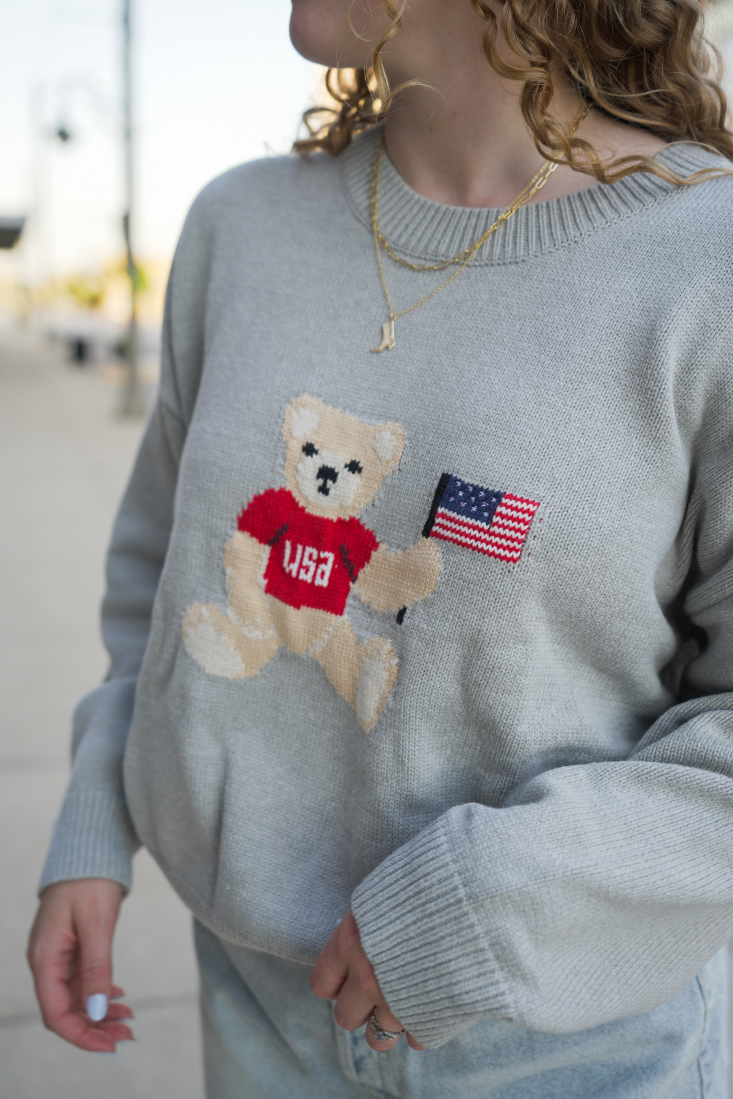 Teddy Bear Knit Sweater