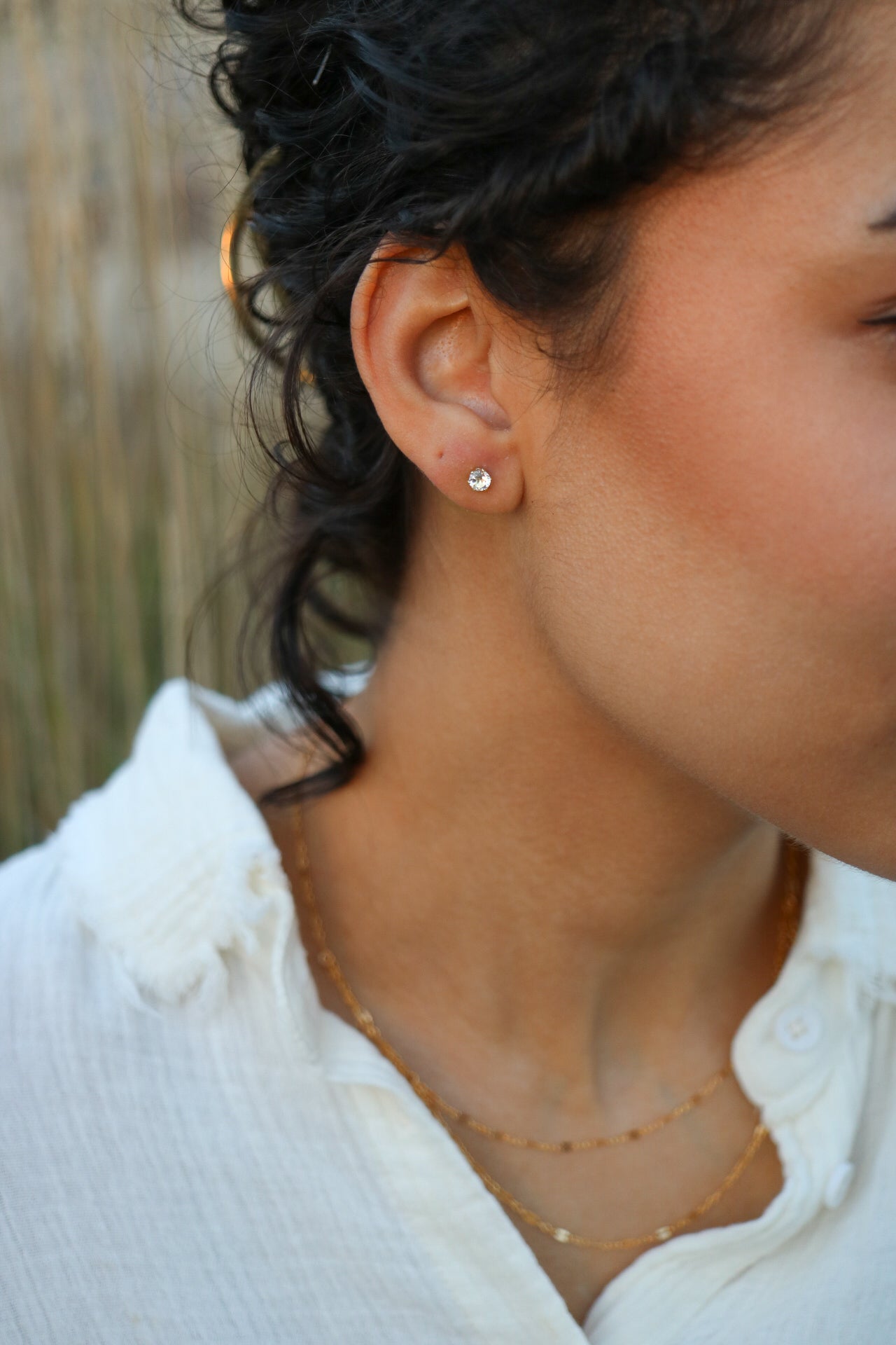Topaz Stud Earrings