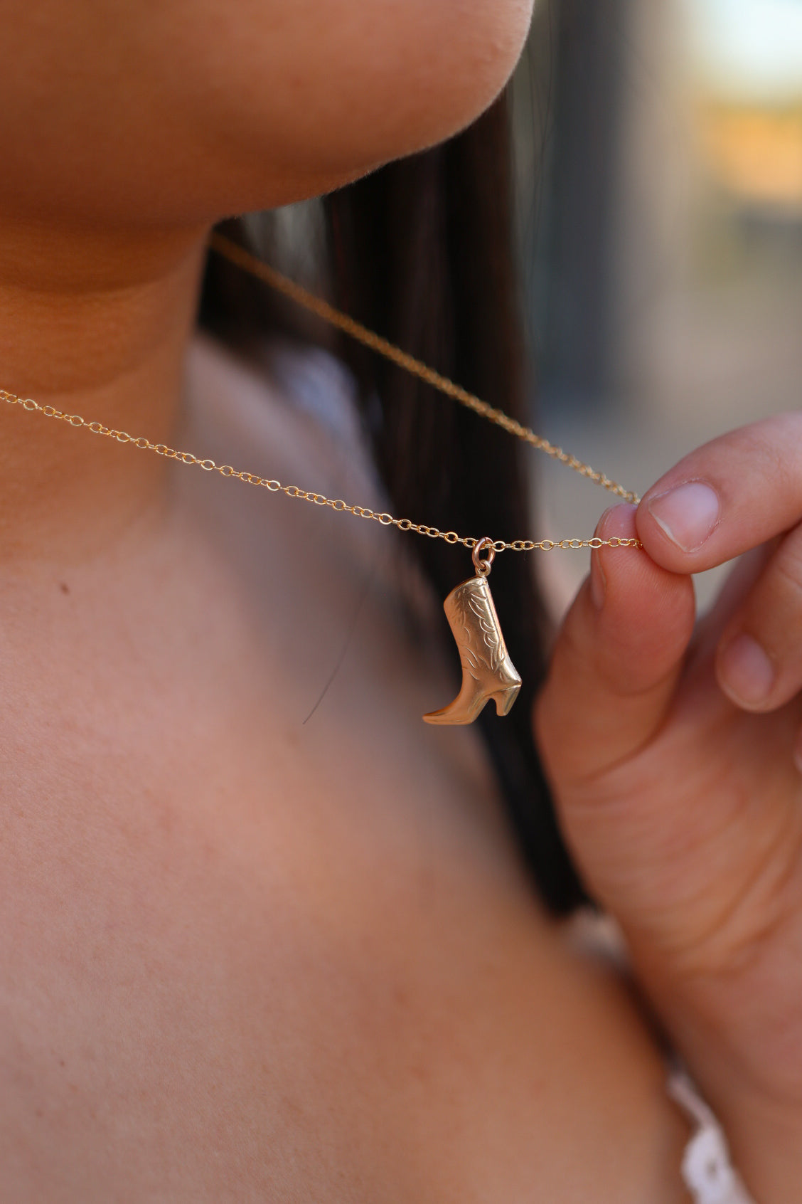 Cowboy Boot Necklace