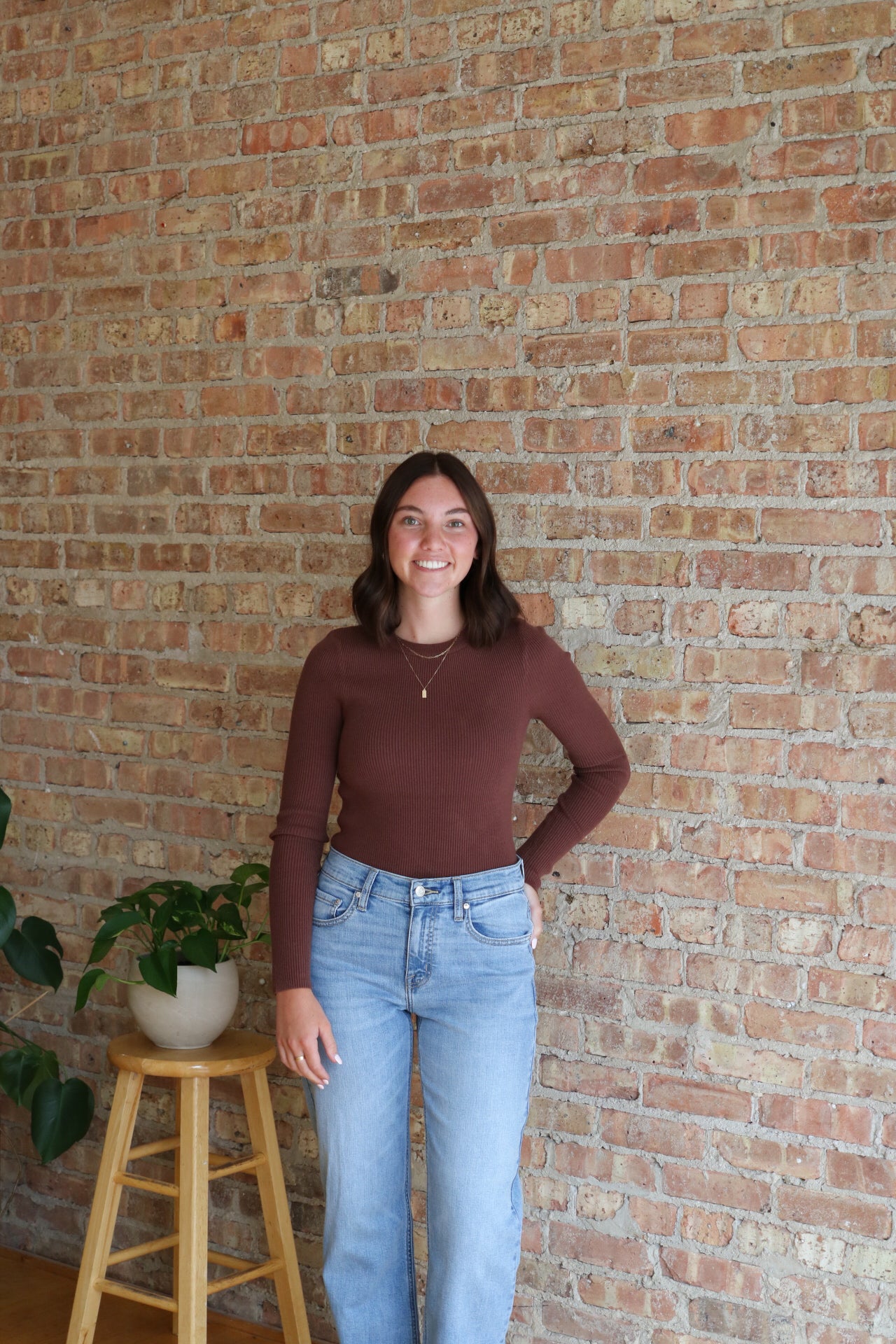Carmen Top: Rust Brown