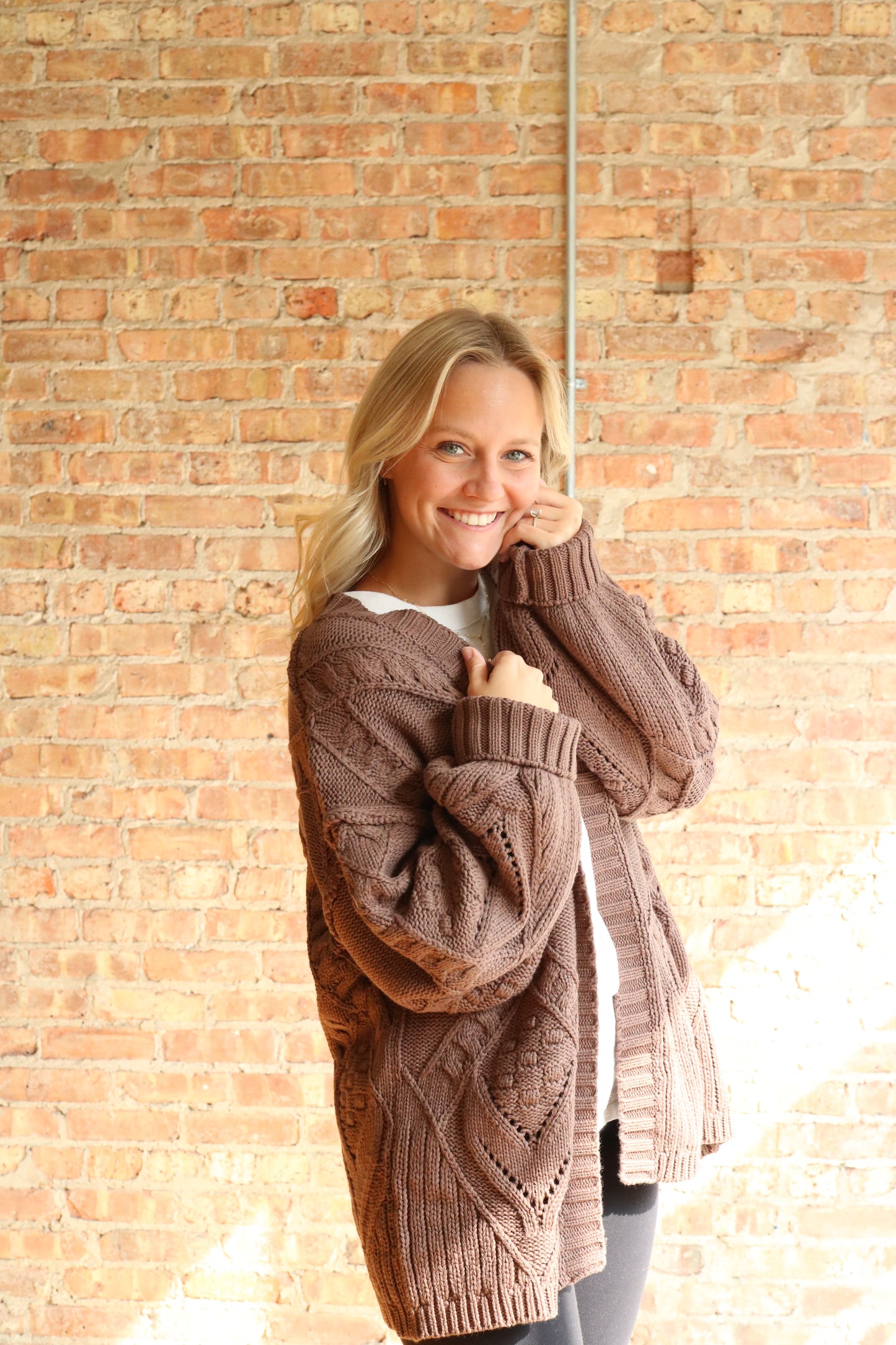 Pecan Chunky Knit Sweater