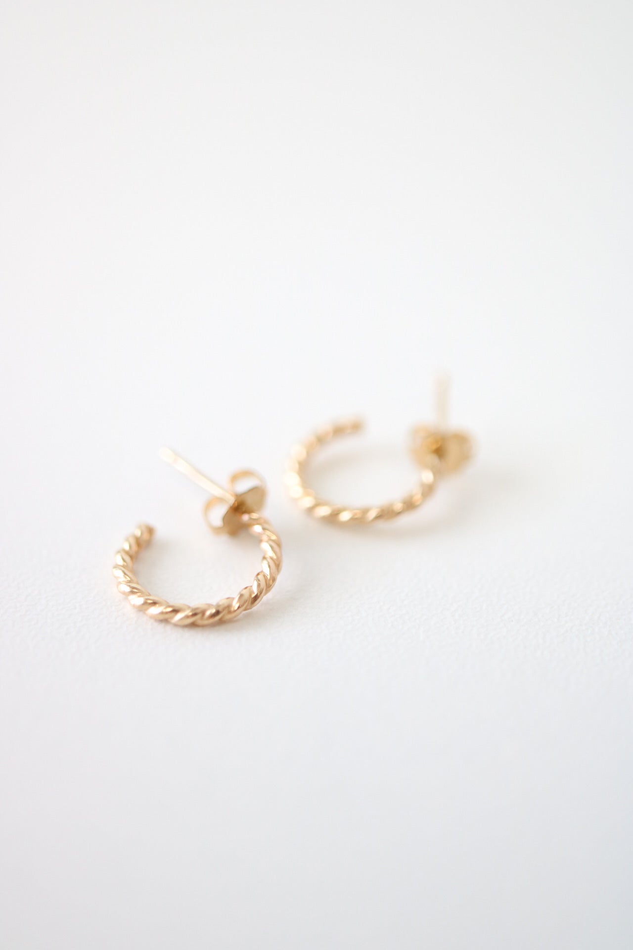 12mm Twisted Hoop Earrings