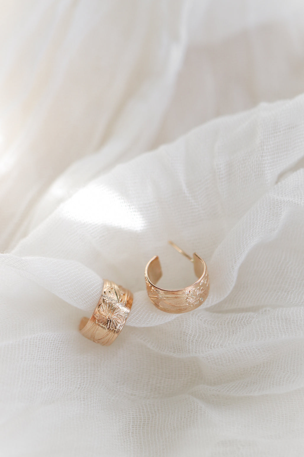 Chunky Floral Hoops