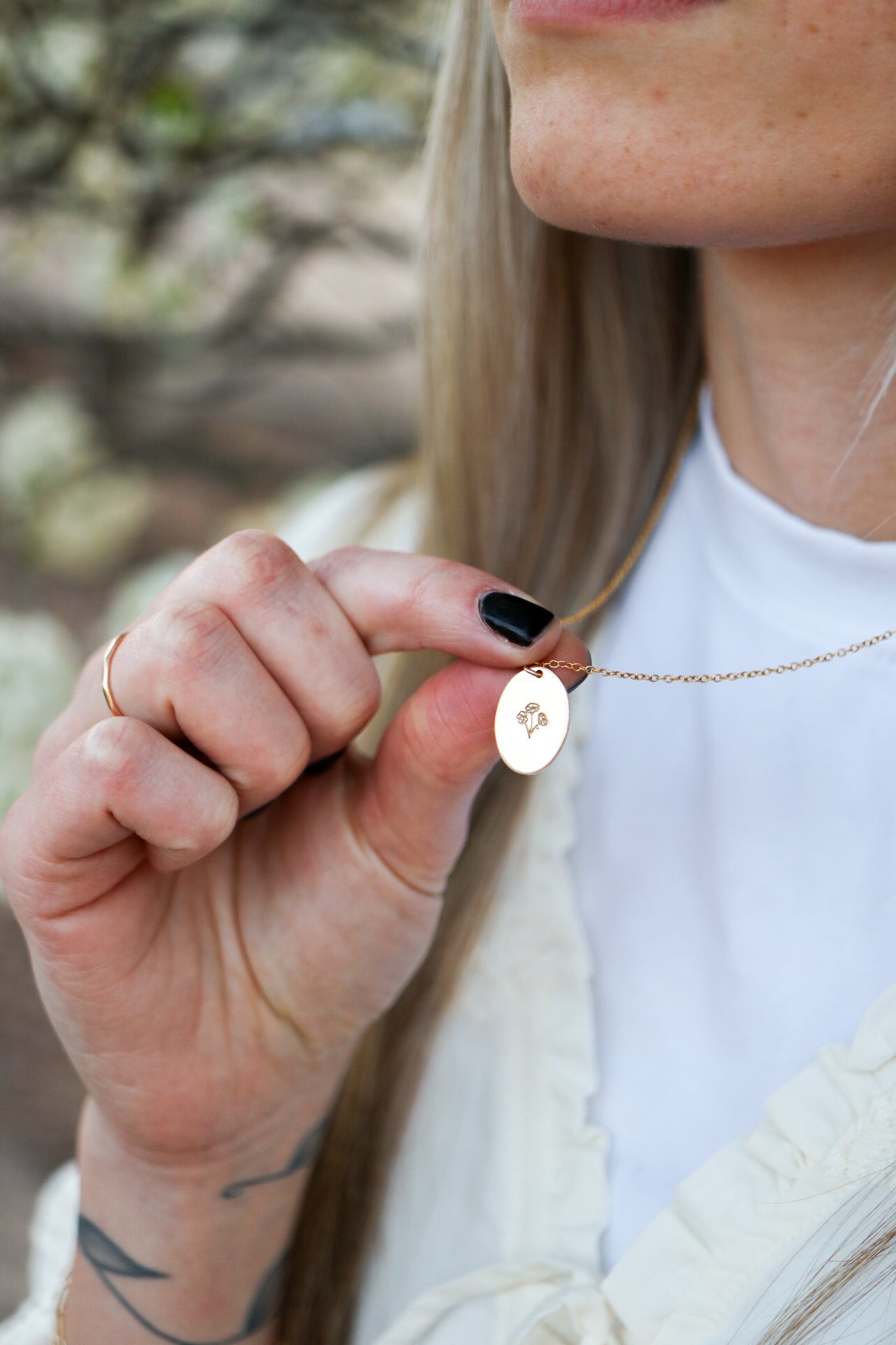 Birth Flower Bouquet Necklace