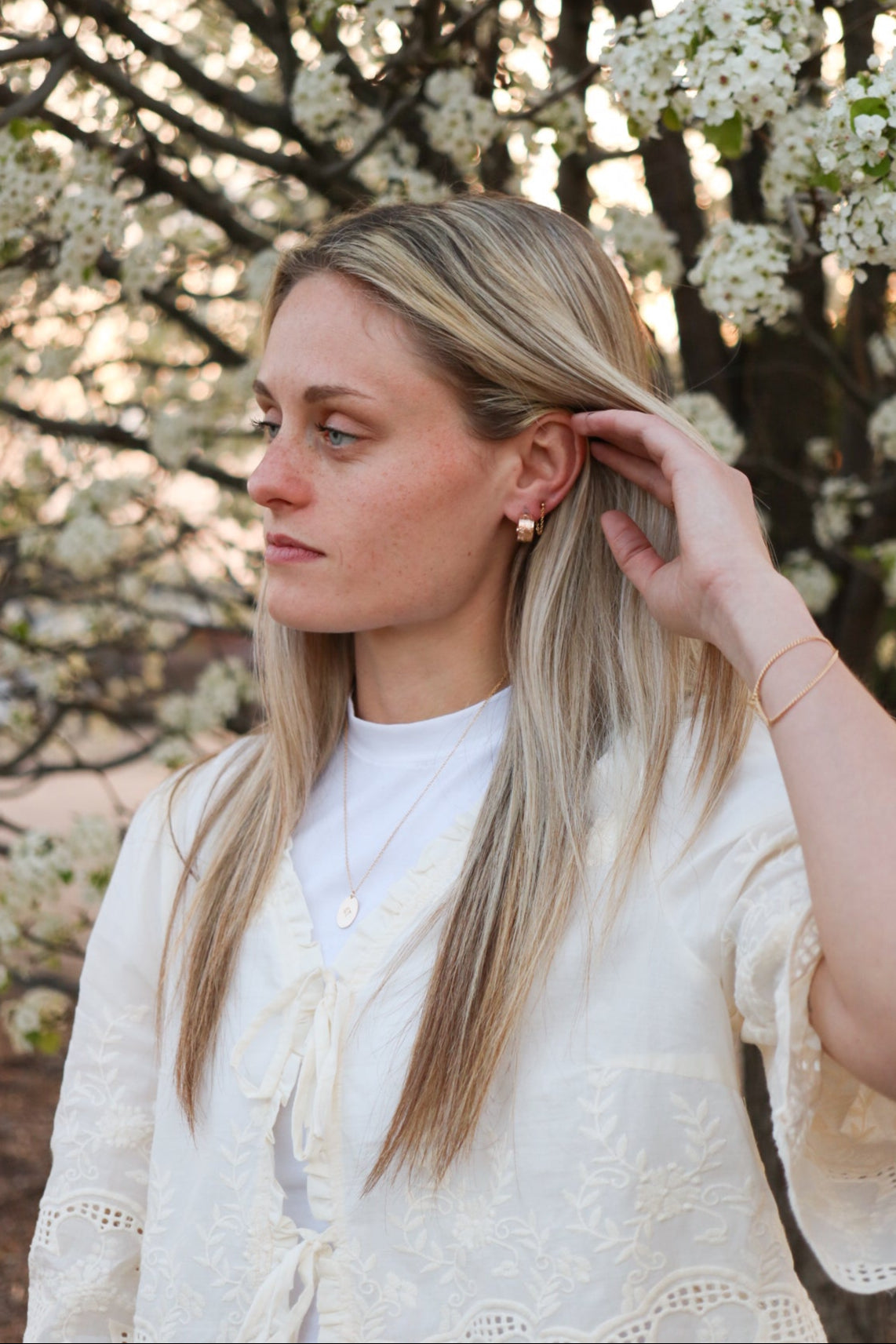 Chunky Floral Hoops