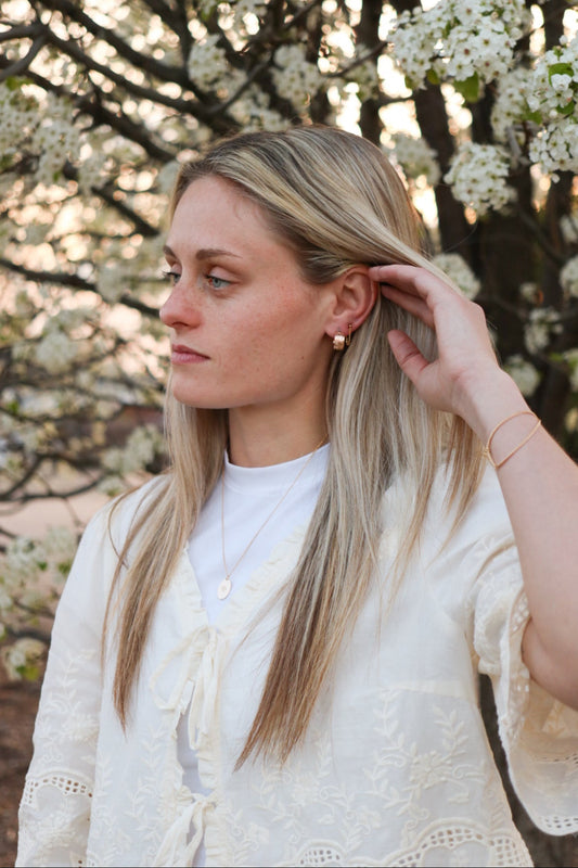 Chunky Floral Hoops
