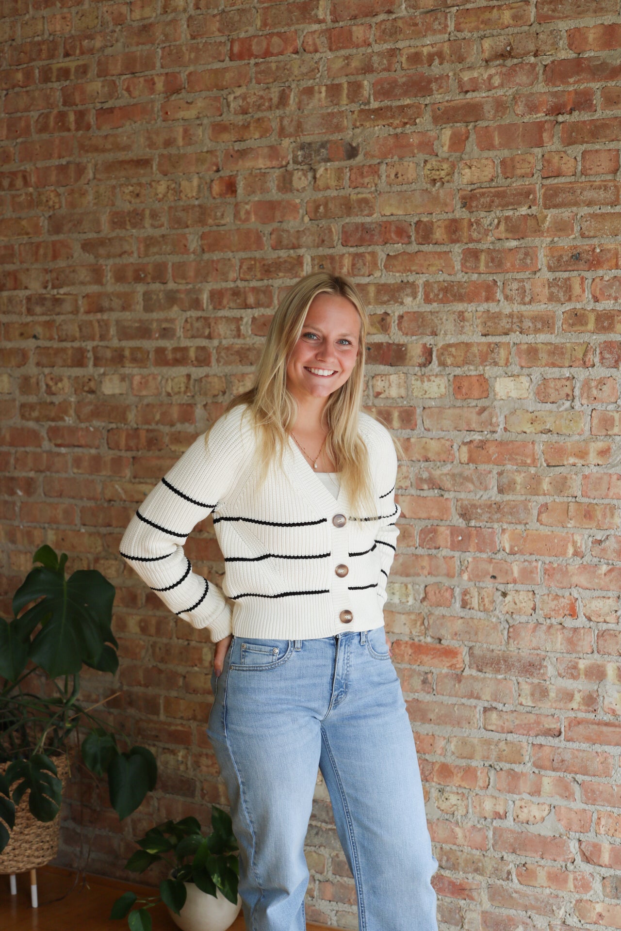 Stefi Striped Cardigan