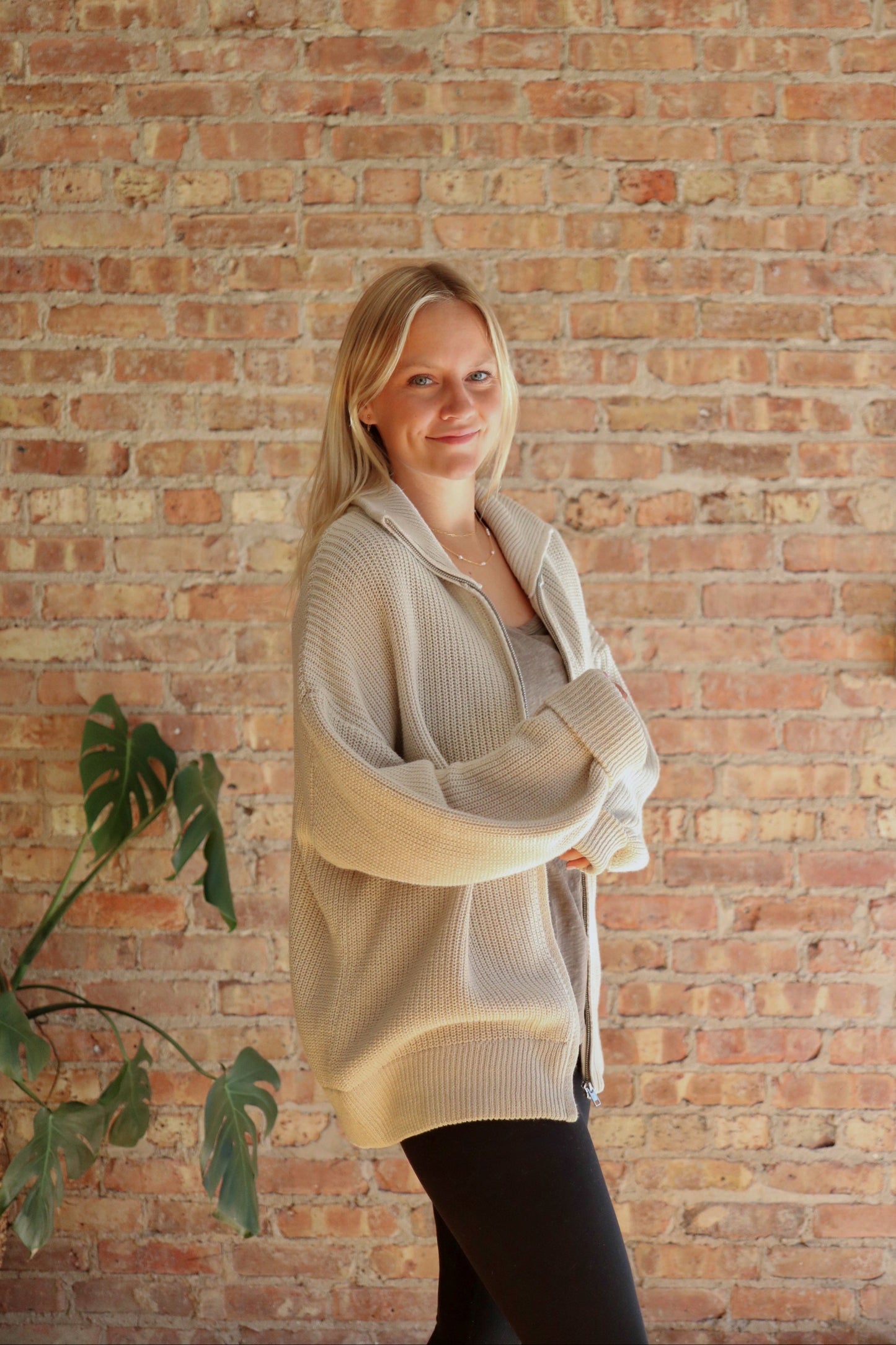 Edith Zip Up Sweater