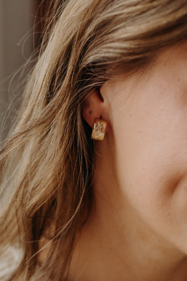 Chunky Floral Hoops