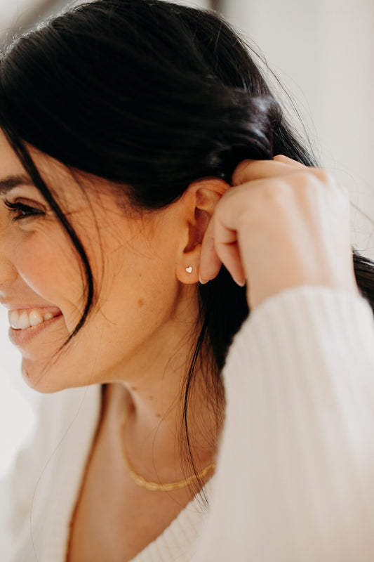 Tiny Heart Studs