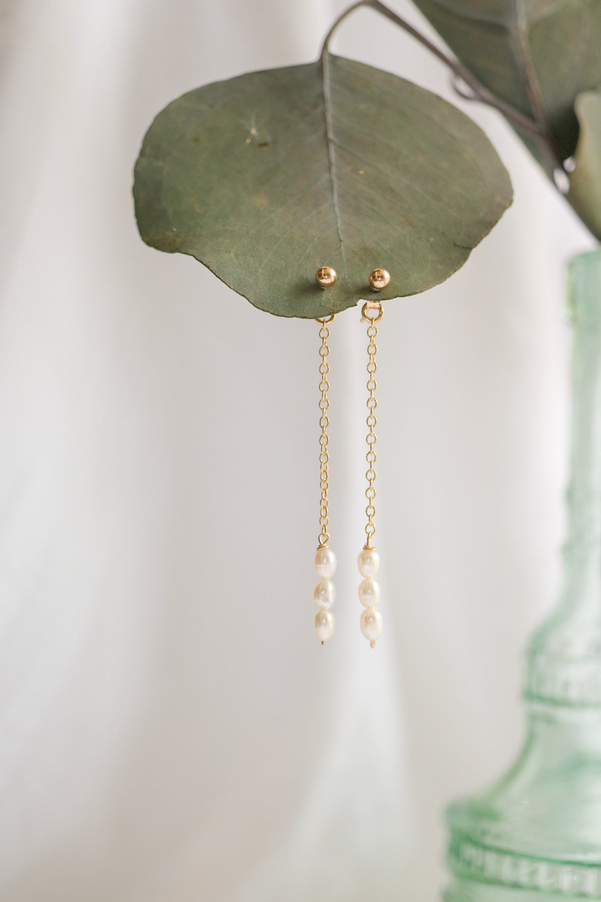 String Of Pearls Backdrop Earring