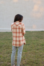 Load image into Gallery viewer, Gabby Shacket: Orange Plaid
