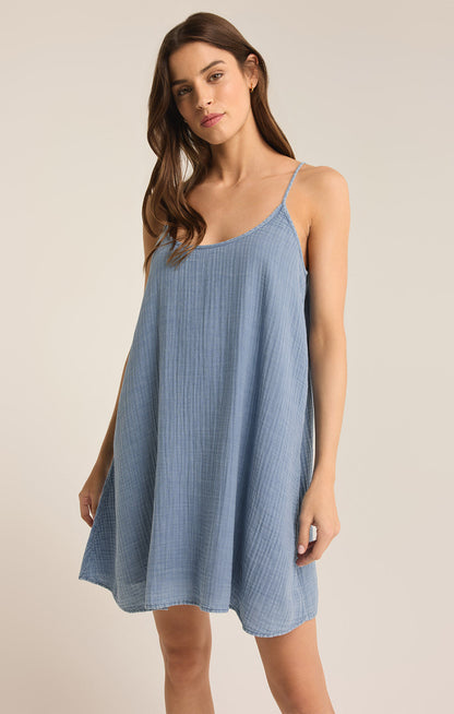 Shana Gauze Dress: Indigo