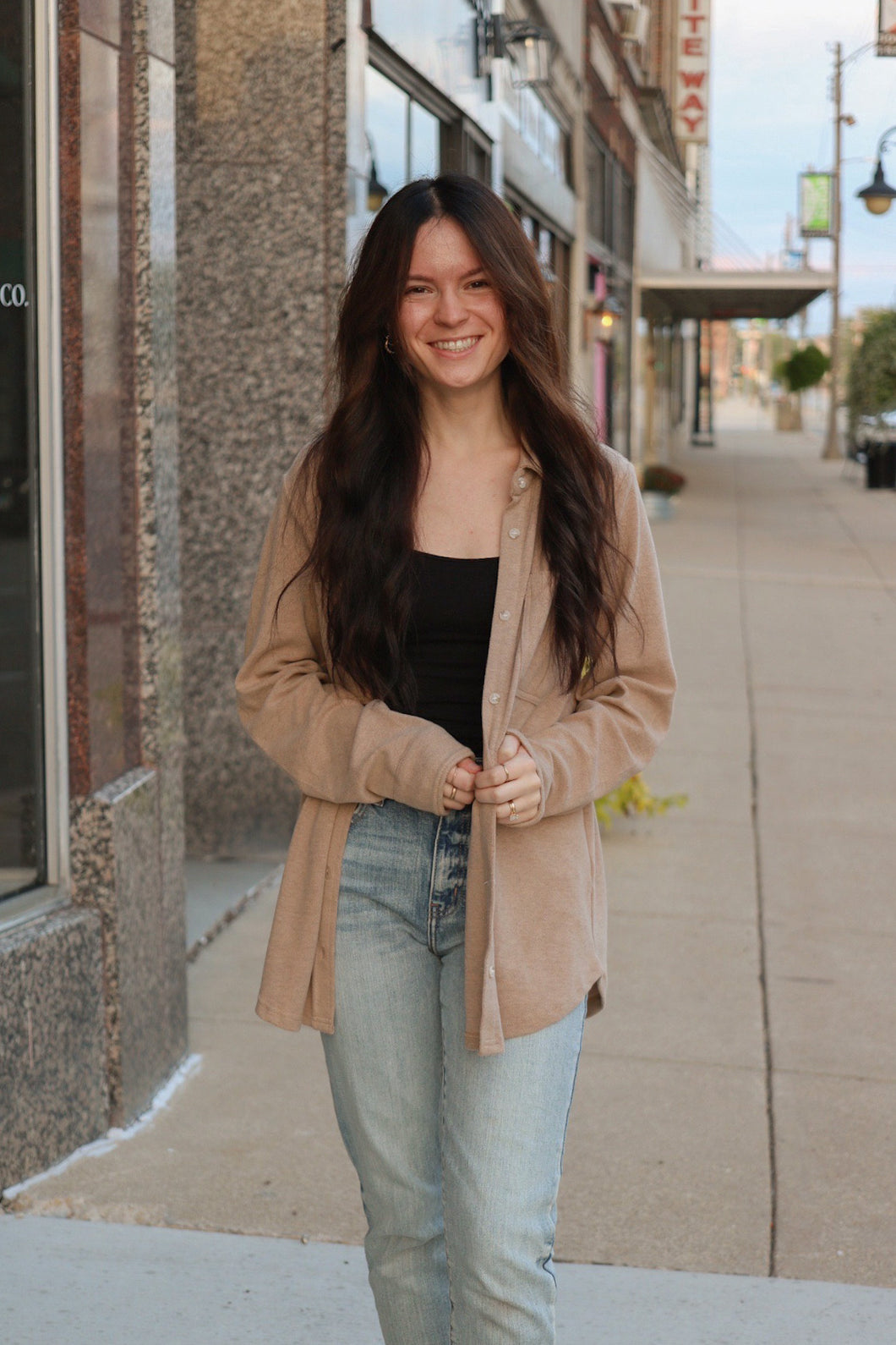 Gabby Shacket - Warm Taupe