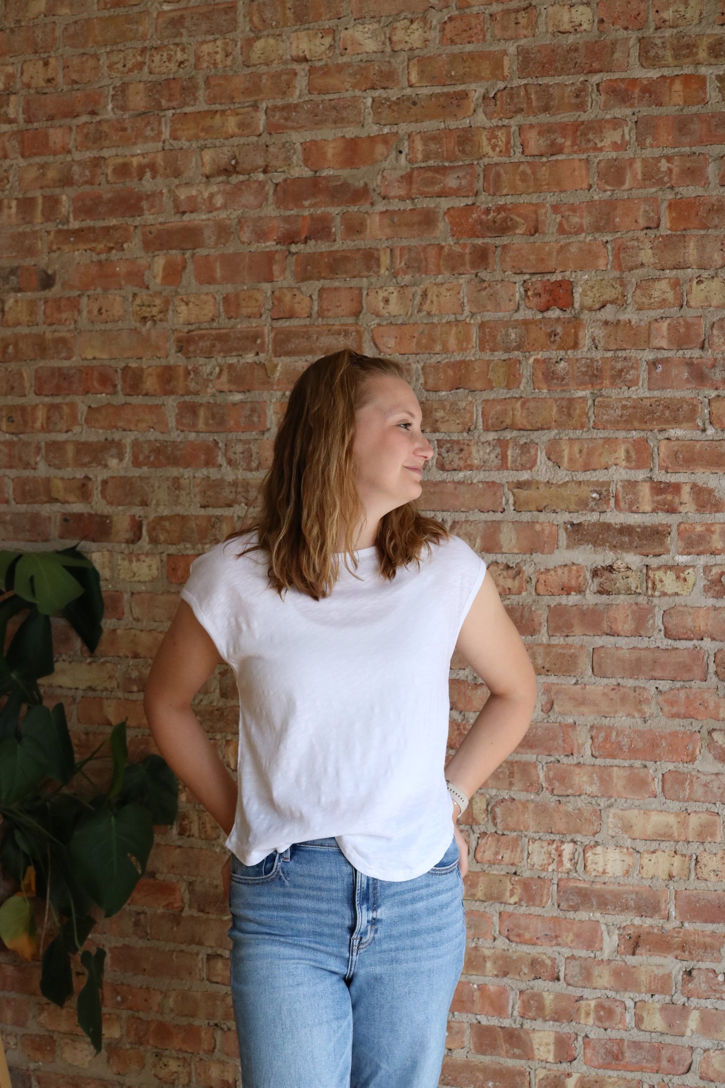 Sol Slub Tank: White