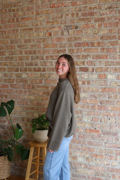 Harvest Sweater: Olive
