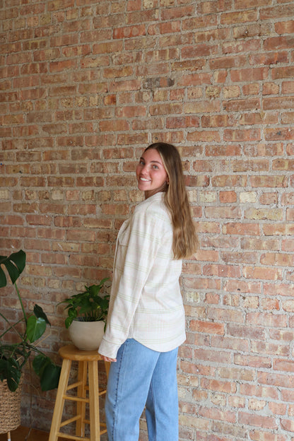 Cassian Shirt: Cream Plaid