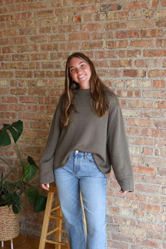 Harvest Sweater: Olive
