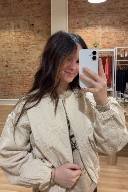 Floral Jacquard Jacket