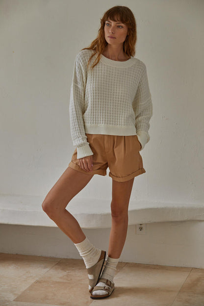 Baylor Pullover: Ivory