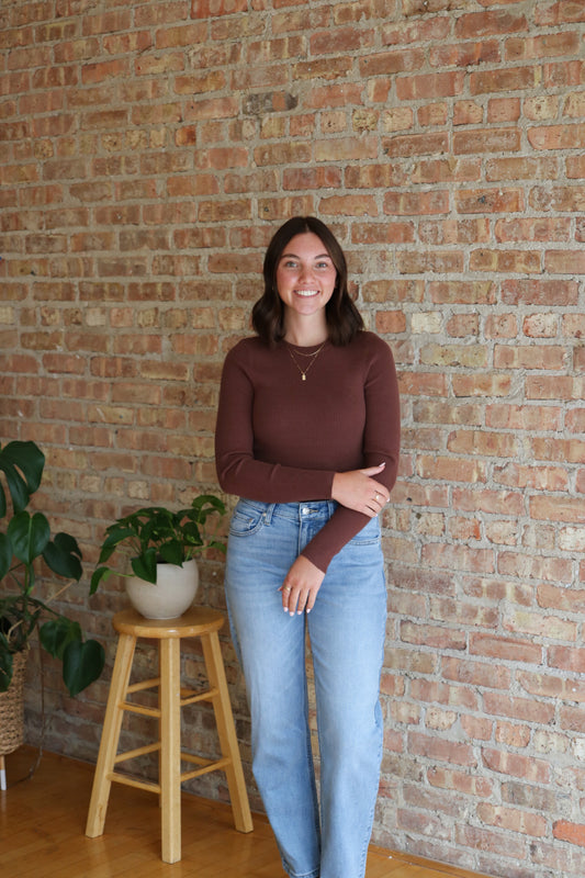 Carmen Top: Rust Brown