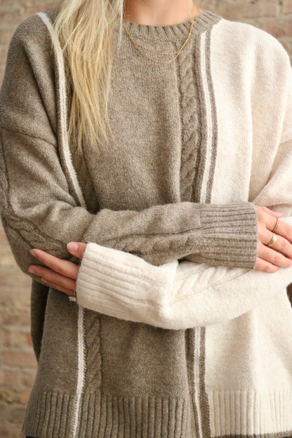 Contrast Sweater