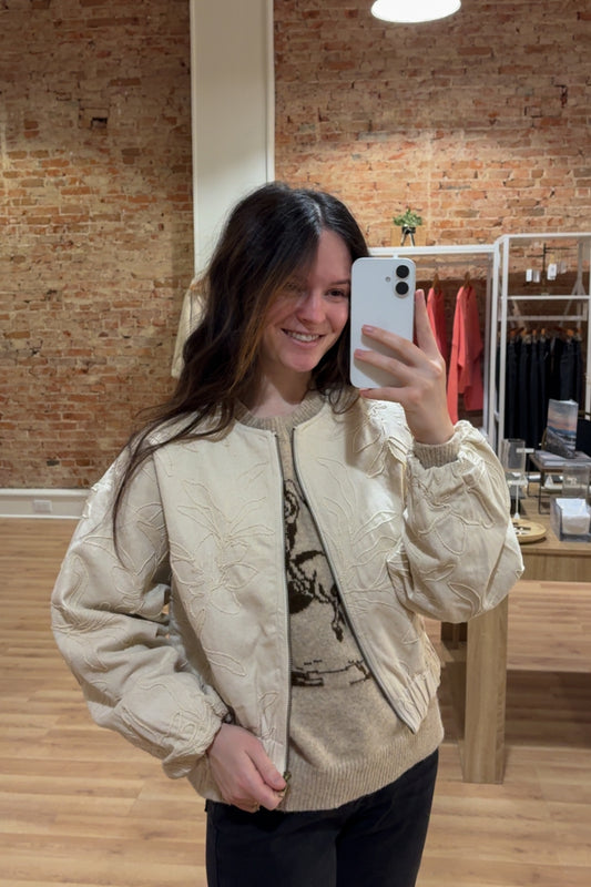 Floral Jacquard Jacket