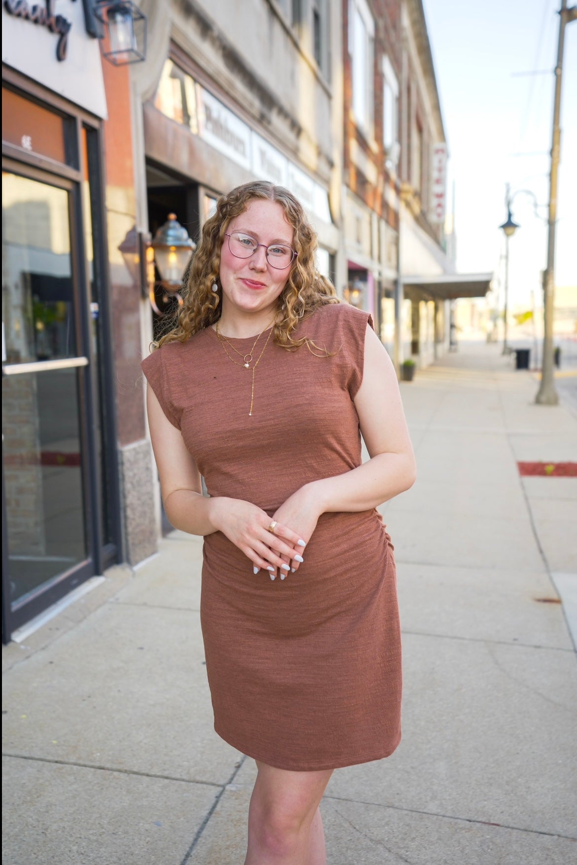 Camino Textured Mini Dress