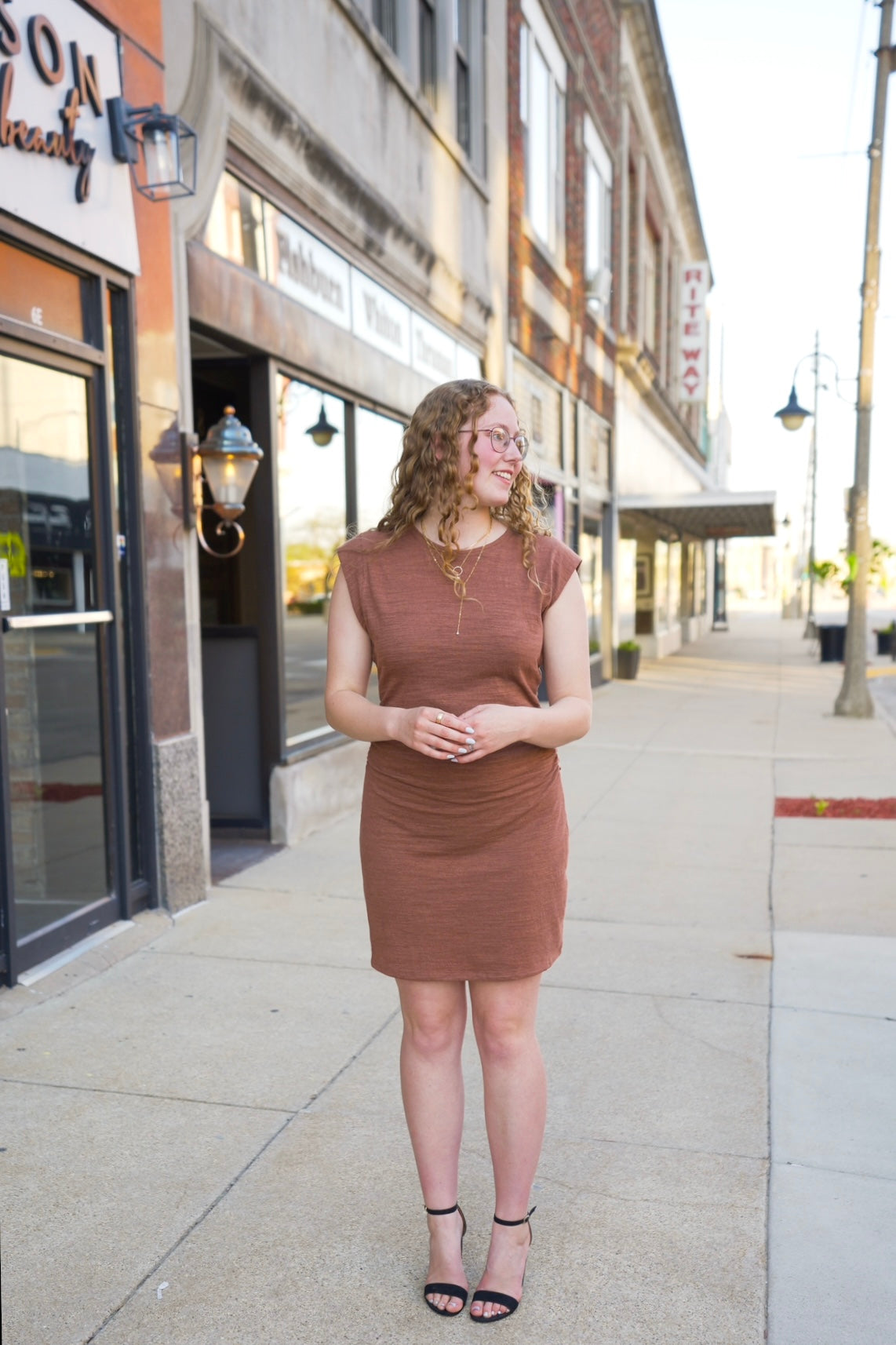Camino Textured Mini Dress