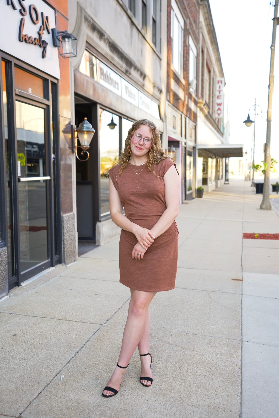 Camino Textured Mini Dress
