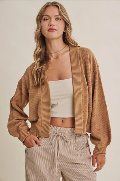 Early Mornings Cardigan: Camel