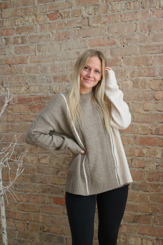 Contrast Sweater
