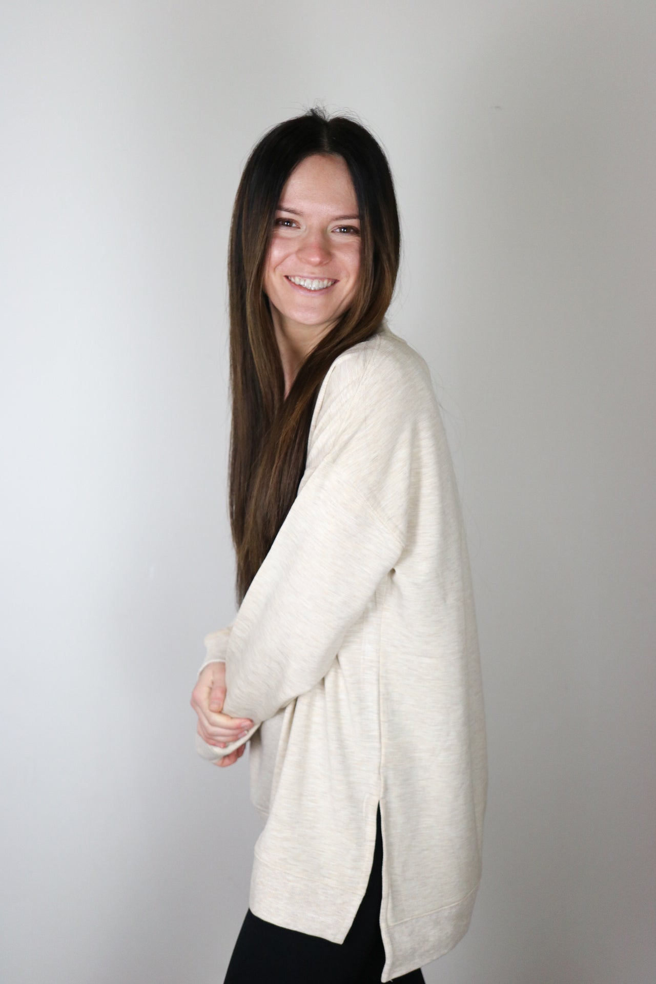 Relaxed Pullover: Oatmeal
