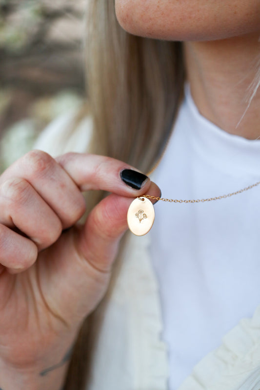 Birth Flower Bouquet Necklace