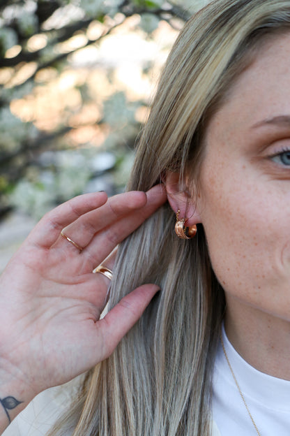 Chunky Floral Hoops