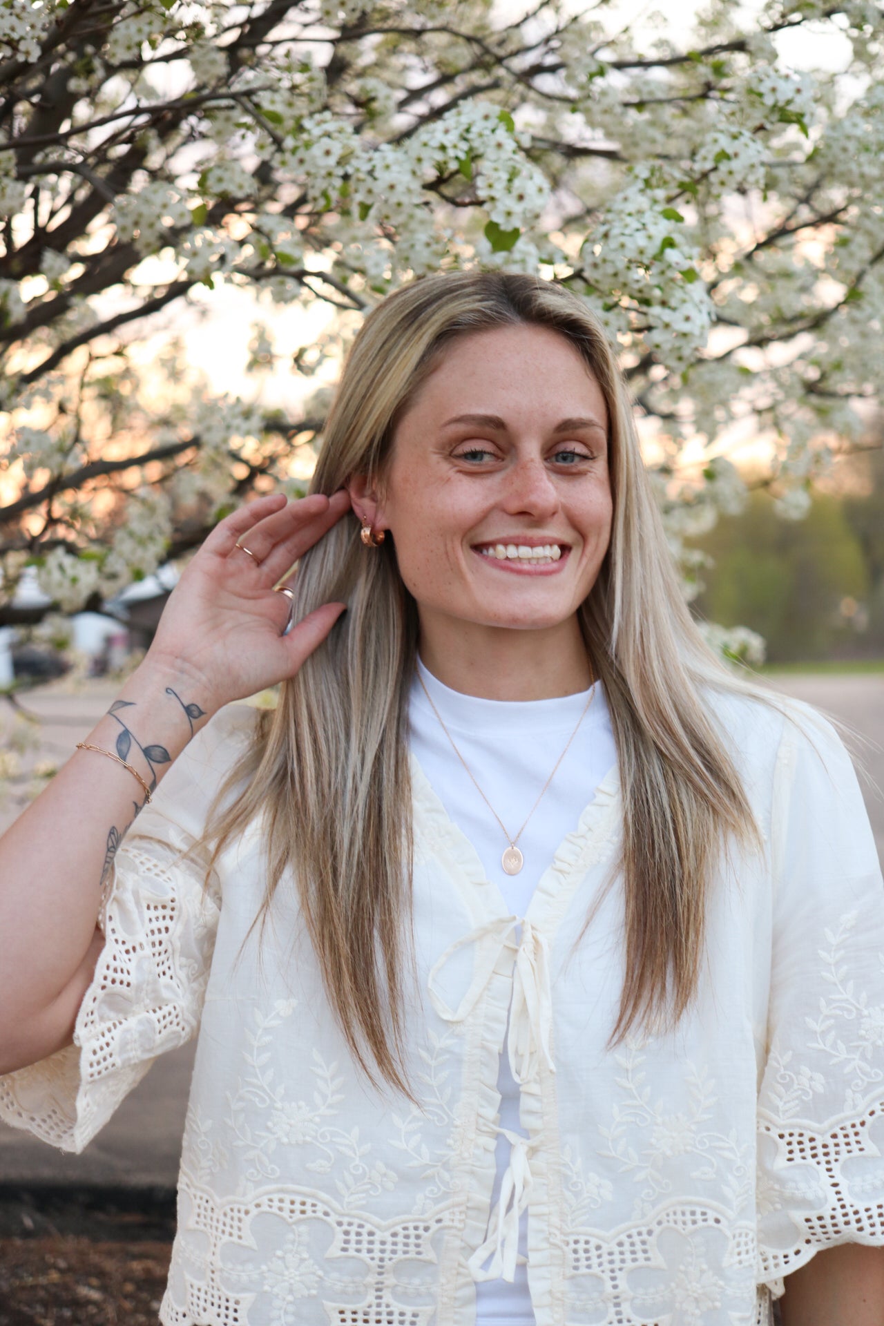 Chunky Floral Hoops