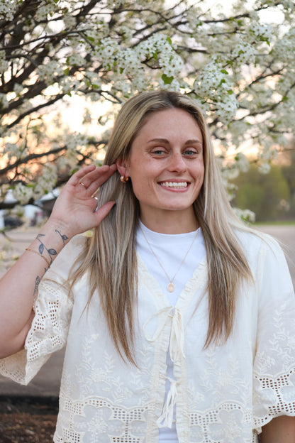 Chunky Floral Hoops