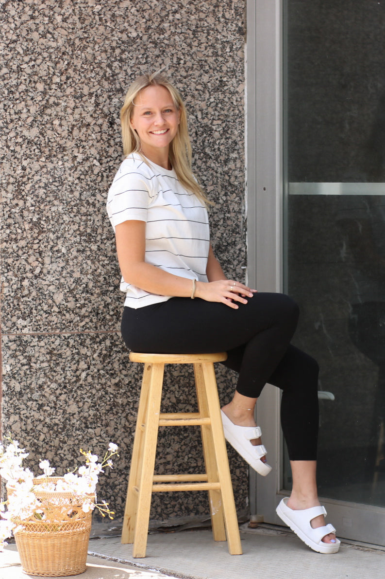 Asher Tee: Black Stripes