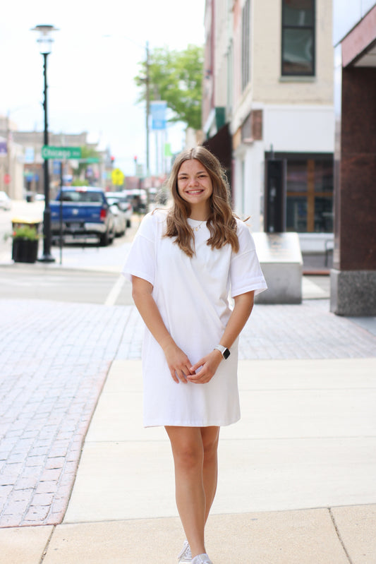 Sway Mini Dress: White