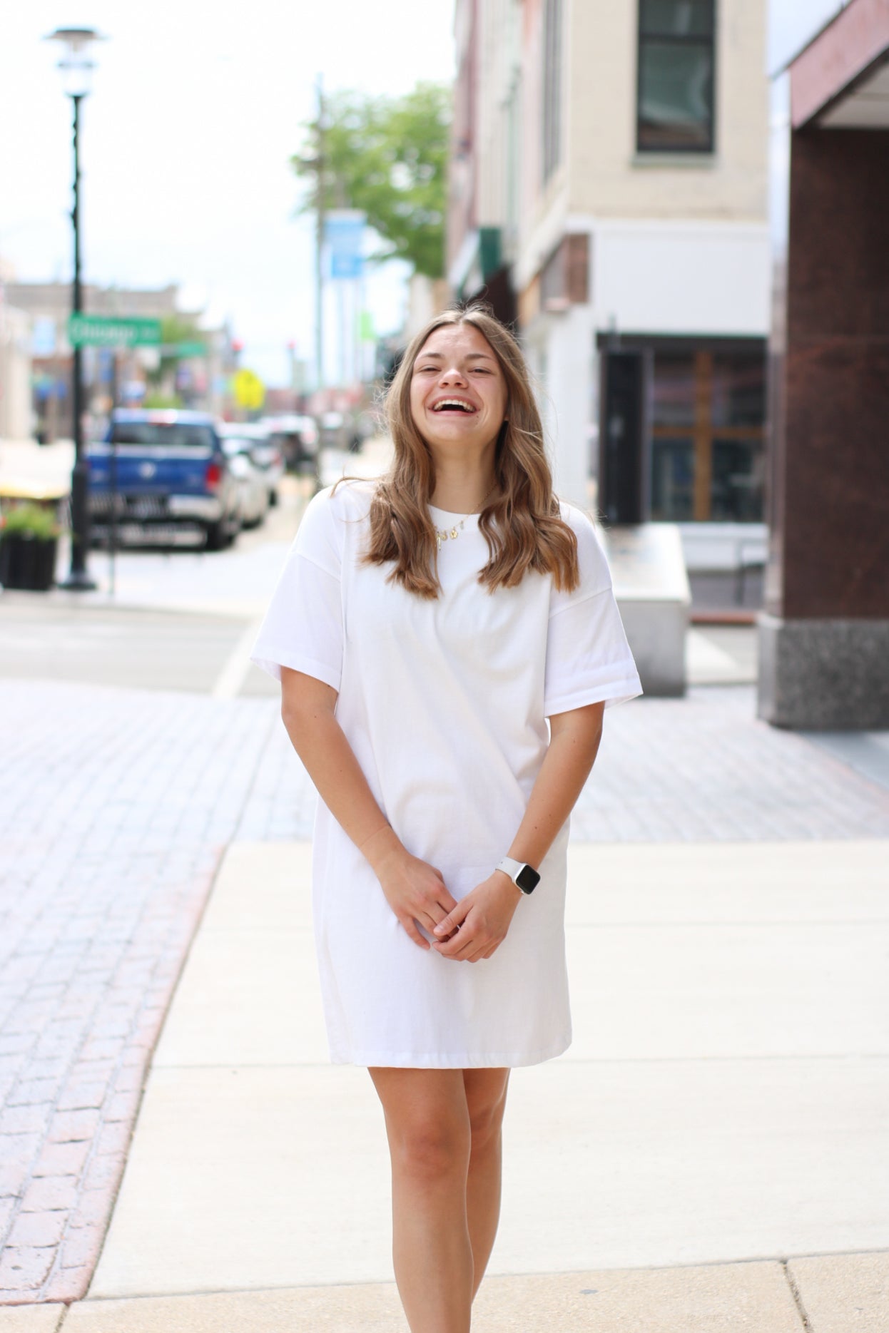 Sway Mini Dress: White