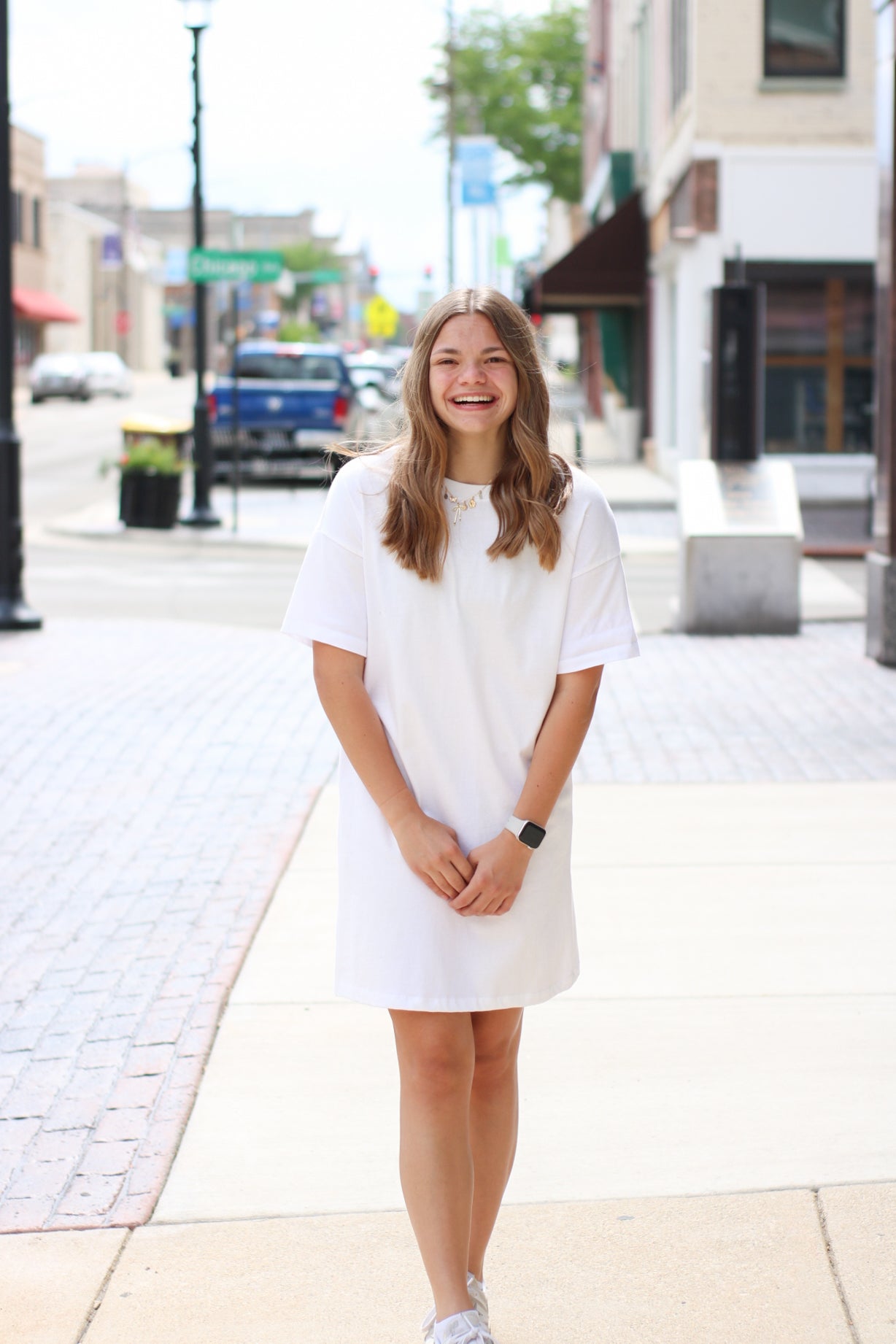 Sway Mini Dress: White