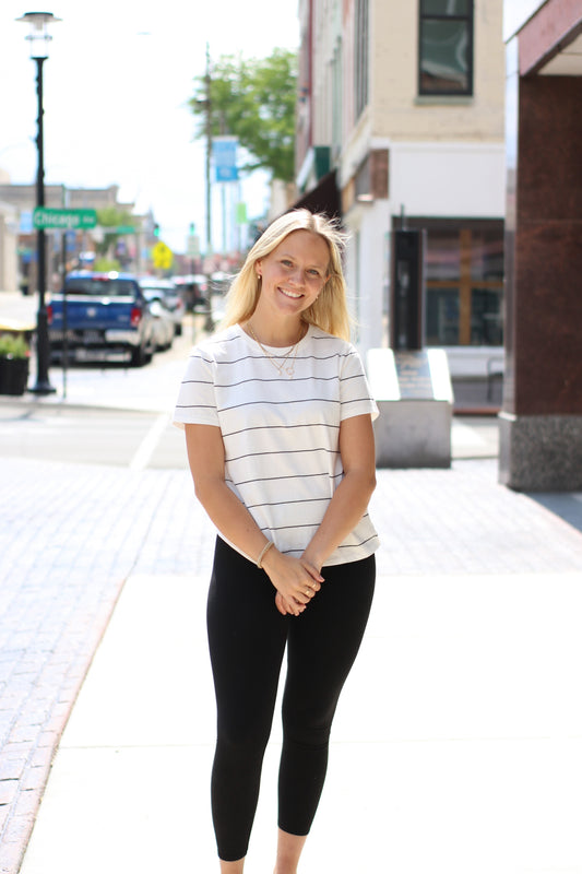 Asher Tee: Black Stripes
