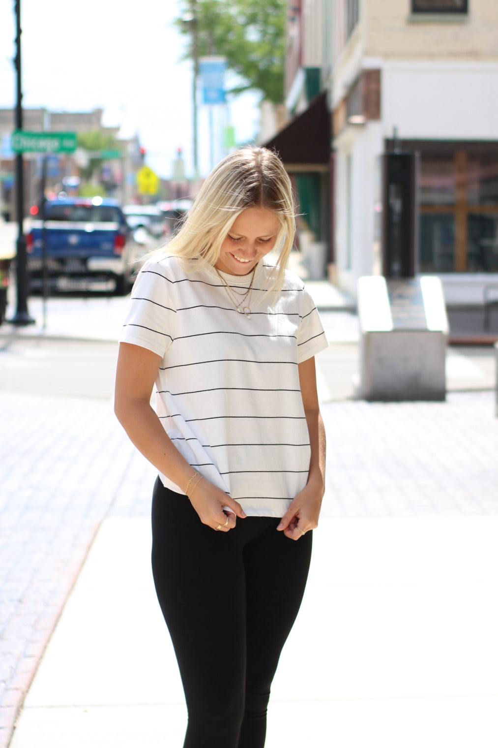 Asher Tee: Black Stripes