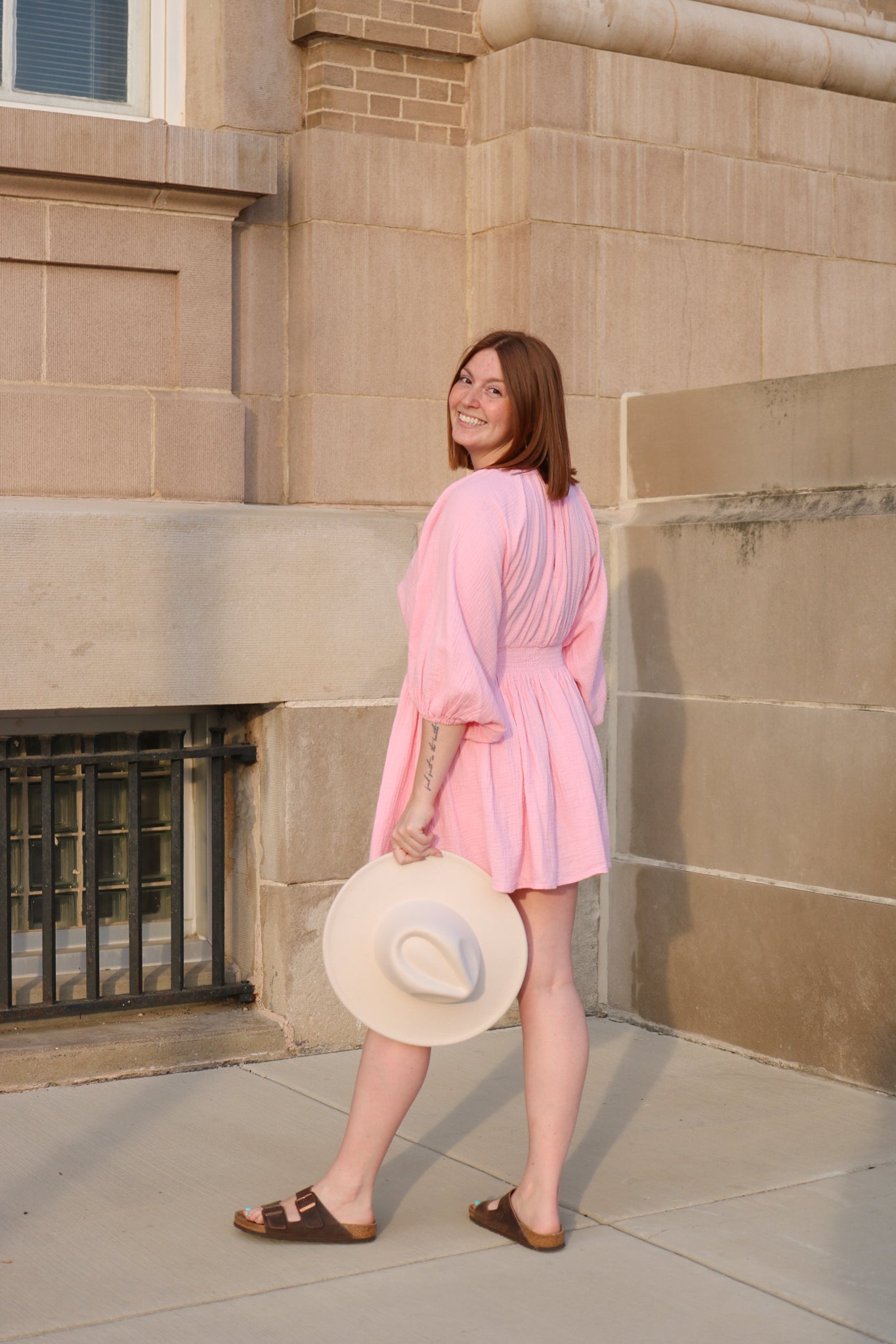 madison pink dress Madison LeCroy's Pink Sheer High Neck Dress